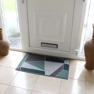 Image of JVL Fiora Doormat Duck Egg (Blue)