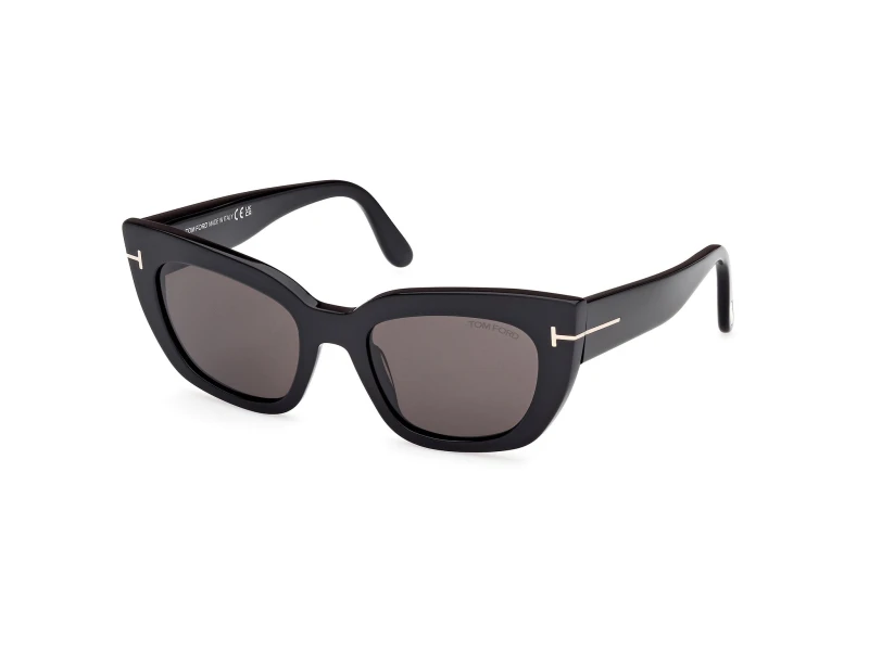 Image of Tom Ford Athena Cat Sunglasses - Black WAGZX Unisex