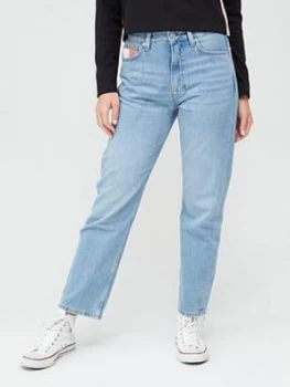 Image of Tommy Jeans Harper High Rise Straight Jean - Light Wash
