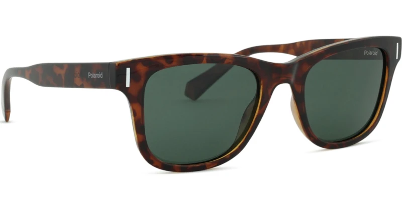 Image of Polaroid Polaroid Men Rectangle Havana Green Polarized PLD 6206/S in Brown Brown One Size Male 716736861180