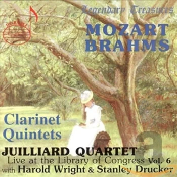 Image of Mozart/Brahms - Clarinet Quintets (Juilliard Quartet, Wright, Drucker) CD