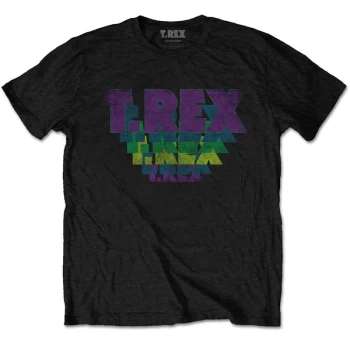 Image of T-Rex - Stacked Logo Unisex Medium T-Shirt - Black