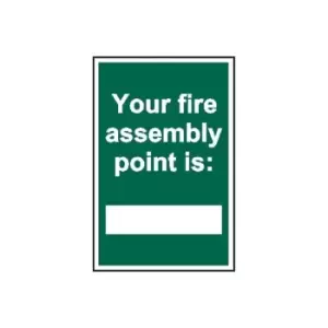 Image of Scan 1526 Your Fire Assembly Point is - PVC Safety Sign 200 x 300mm SCA1526