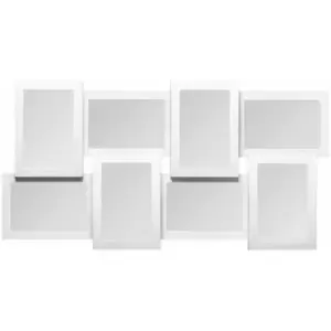 Image of White 8 Photo 3D Frame - Premier Housewares