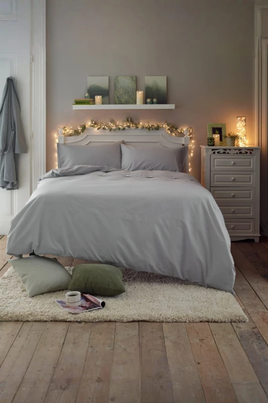 Image of Deyongs Deyongs Southwick Melange Look Duvet Cover Set - Soft & Breathable Bedding in Grey Size: Double Grey Double Unisex 5054990144201
