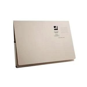 Image of Q-Connect Long Flap Document Wallet Foolscap Buff Pack of 50 KF03930