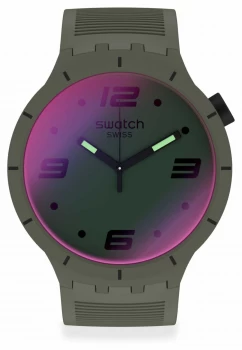 Image of Swatch FUTURISTIC GREEN Big Bold Green Silicone Strap Watch
