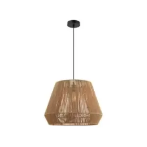 Image of Larissa Lighting - Larissa Xanthi Wire Pendent Lamp E27 Max 40W Paper Rope Brown
