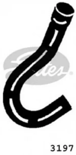 Image of Curved Radiator Hose 200mm X 32 Gates 3197