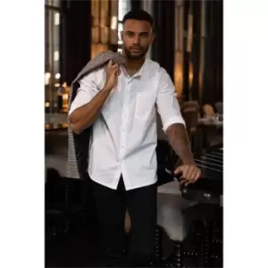 Image of I Saw It First White Oversized Grandad Collar Shirt - White