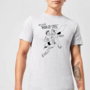 Image of DC Comics Superman Valentines Steel Baby T-Shirt - Grey - S - Black