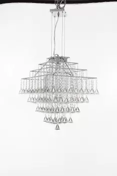 Image of Parma 6 Light Square Chrome Ceiling Fitting