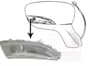 Image of VAN WEZEL Turn Signal 4373916 Side Marker Lights,Side Indicator RENAULT,NISSAN,Clio IV Schragheck (BH_),Captur (J5_, H5_),Clio IV Grandtour (KH_)