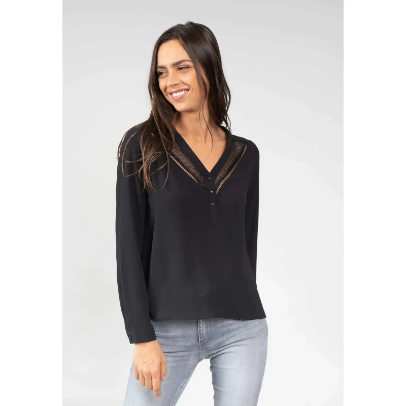 Image of Deeluxe Woman's shirt Deeluxe Valeria Noir Female M