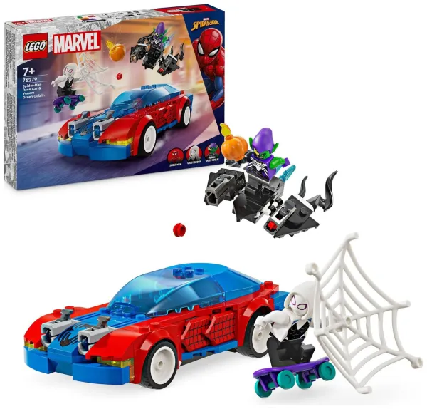 Image of LEGO Marvel Spider-Man Race Car & Venom Green Goblin 76279
