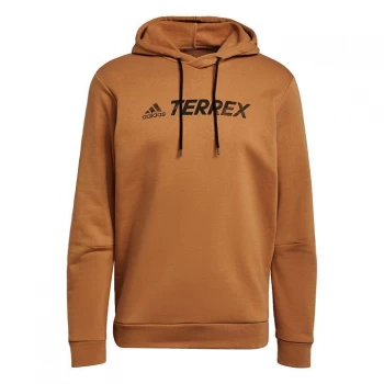 Image of adidas Terrex Graphic Logo Hoodie Mens - Mesa