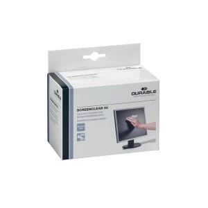 Image of Durable ScreenClean 50 Moist Low Lint Wipes Pack of 50
