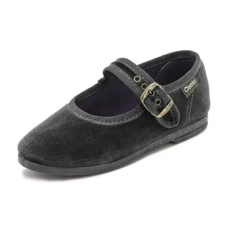 Image of Cienta Velvet ballerinas with buckle For Her Cienta Gris Female 36