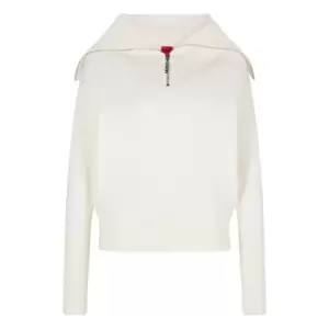 Image of HUGO Sajit Zip Knit - White