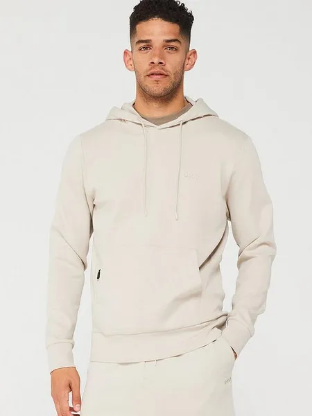 Image of BOSS Green Soody Cotton-Blend Jersey Hoodie - S Beige Hoodies and Sweatshirts male 50506130-271 S