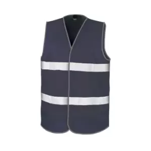 Image of Result Adults Unisex Safeguard Enhance Visibility Vest (S/M) (Navy Blue)