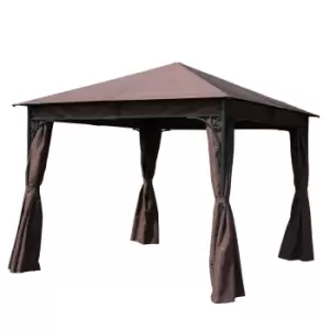 Image of Outsunny 3M X 3M Garden Metal Gazebo Marquee Party Tent Canopy Shelter Pavilion