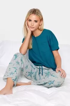 Image of Petite Star & Moon Print Pyjama Set