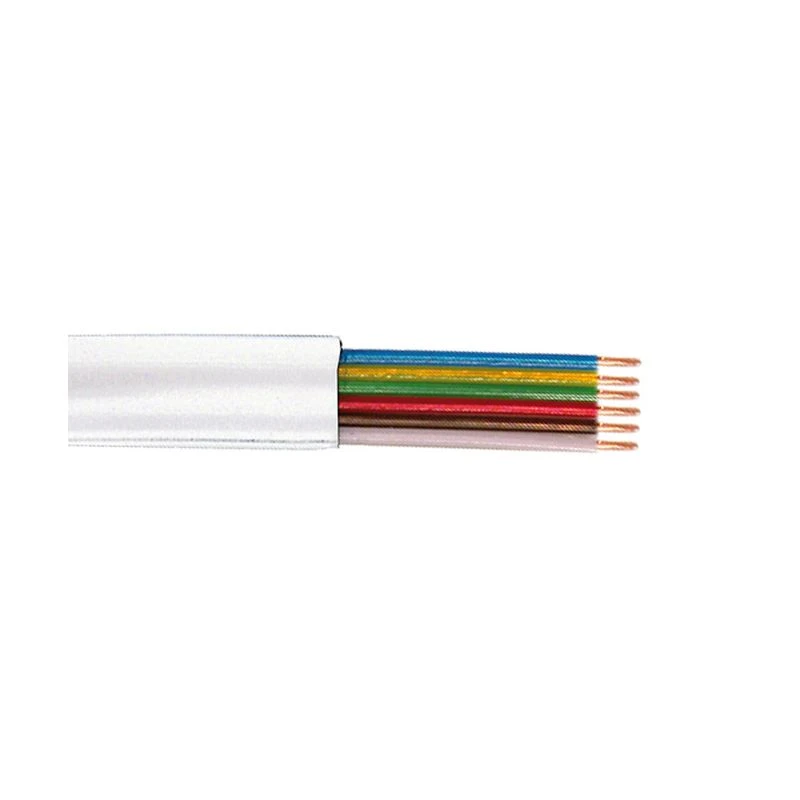 Image of FDL 6 CORE FLAT MODULAR TELEPHONE CABLE - 100M / WHITE