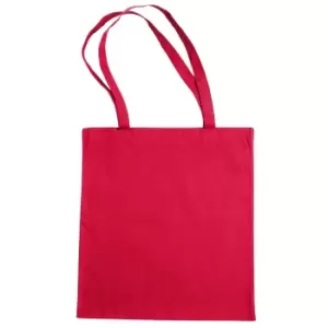 Image of Jassz Bags "Beech" Cotton Large Handle Shopping Bag / Tote (One Size) (Rouge Red)