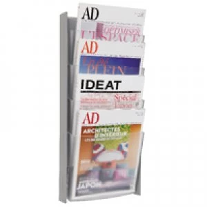 Image of Alba Wall Display Unit 4 Pocket A4 Metallic W270xH560mm DDPROGmm