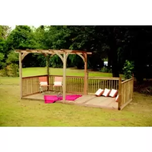 Image of Forest Ultima Pergola and Decking Kit - 16x8ft