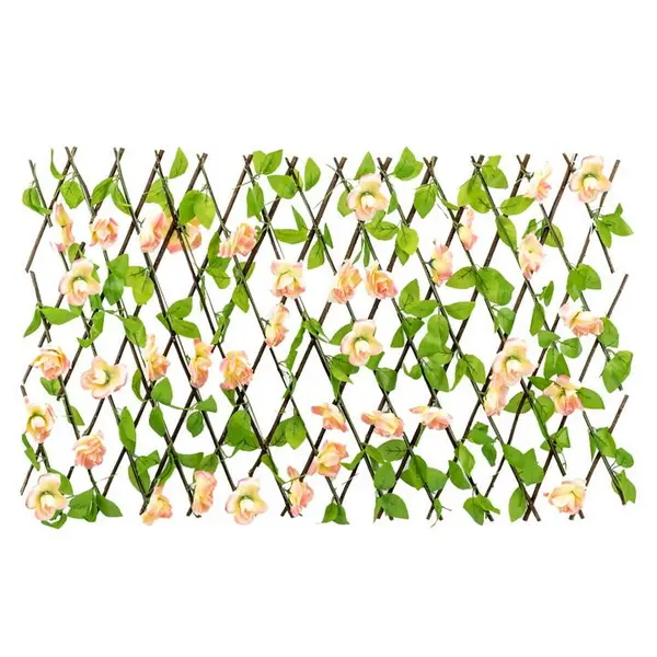 Image of Streetwize Solar Pink Flower Trellis - Green One Size
