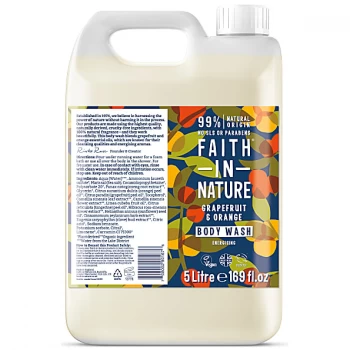 Image of Faith in Nature Grapefruit & Orange Body Wash 5L