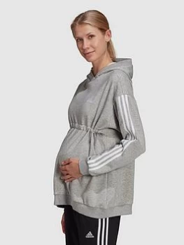 Image of adidas Maternity Hoodie - Medium Grey Heather, Size S, Women