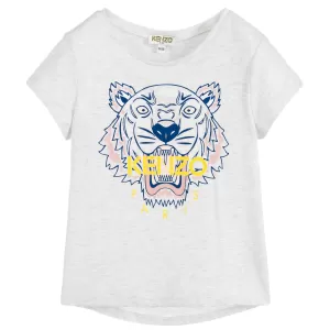 Image of KENZO Girls Tiger T-Shirt - Off White - 12 Years