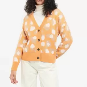 Image of Barbour Maara Animal Print Wool-Blend Cardigan - UK 14