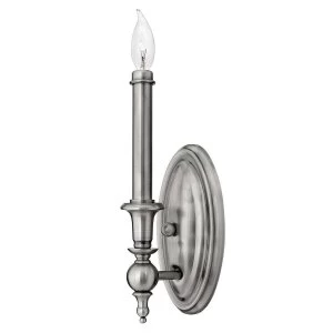 Image of 1 Light Indoor Candle Wall Light Antique Nickel, E14