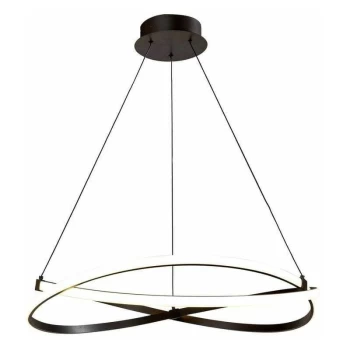 Image of Infinity pendant light 42W LED 2800K, 3400lm, oxidized brown / arylic white