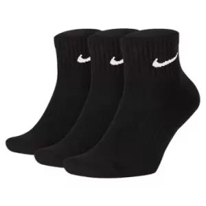 Image of Nike Three Pack Everyday Socks Ankle Black X Large