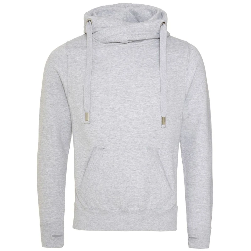 Image of AWDis AWDis Men Cross Neck Hoodie in Grey Size: X-Small Grey XS Male 5059958506640