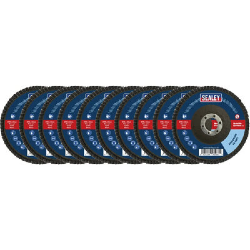 Image of Loops 10 PACK 115mm Zirconium Flap Discs - 22mm Bore - Assorted Grits Multipack Multi