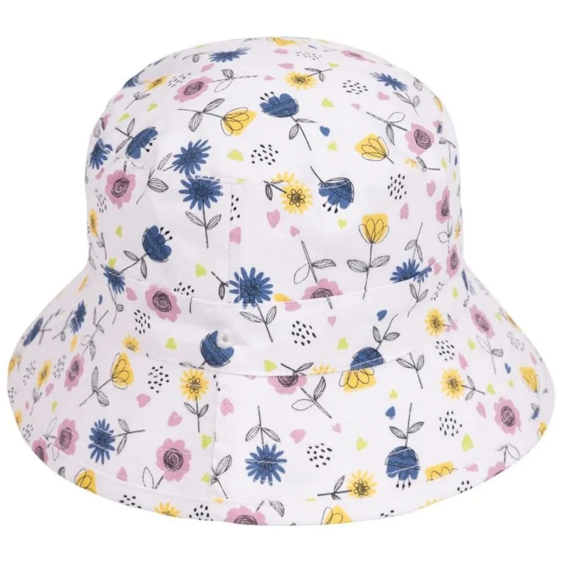 Image of Trespass Zebdee Floral Bucket Hat Off White unisex