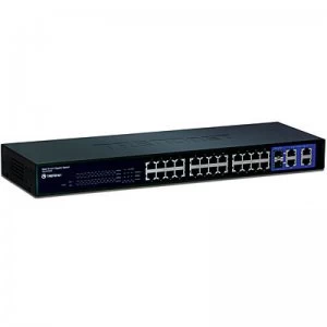 Image of Trendnet TEG-424WS - 24-Port 10/100 Mbps Web Smart Switch w/ 4 Gigabit