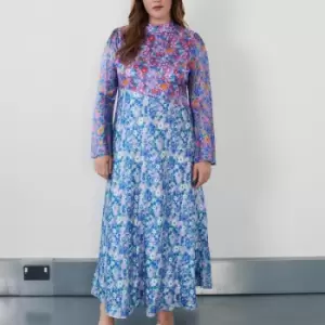 Image of Olivia Rubin Priscilla Floral-Print Satin Maxi Dress - UK 16