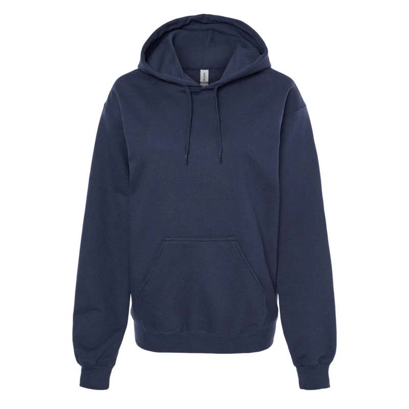 Image of Gildan Mens Softstyle Fleece Midweight Hoodie in Navy Size: Small Navy Male S