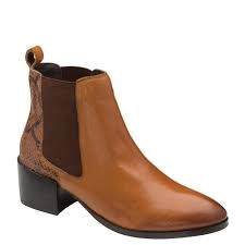 Image of Ravel Tan Snake-Print 'Saxman' Leather Ankle Boots - 3 - multicoloured