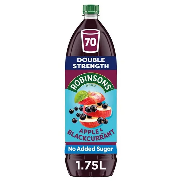 Image of Robinsons Double Concentrate Squash Apple and Blackcurrent