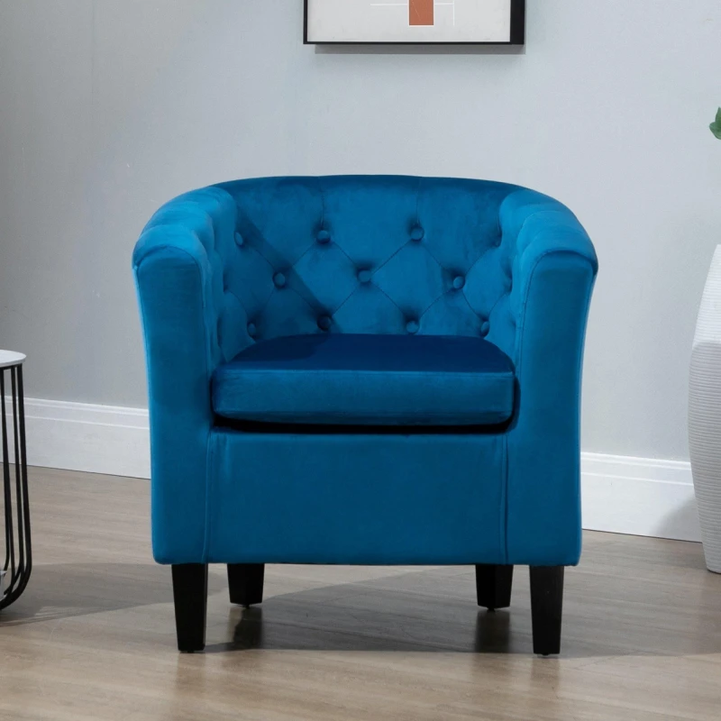 Image of Artemis Home Clio Accent Chair in Blue Blue Unisex