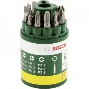Image of Bosch Accessories Promoline 2607019454 Bit set 10 Piece Slot, Phillips, Pozidriv