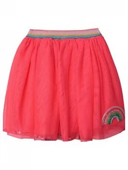 Image of Billieblush Girls Rainbow Sparkle Sequin Hem Skirt - Fuschia, Fuchsia, Size Age: 3 Years, Women